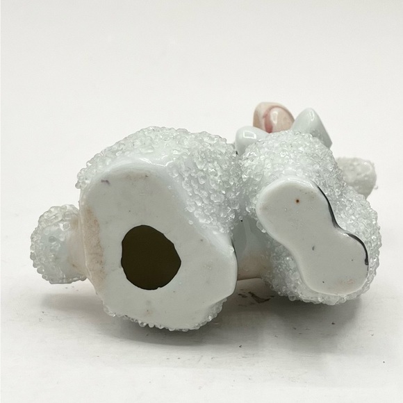 VTG Anthropomorphic 1950s Sugar Textured Poodle Figurine Bow Tie Dog Japan 3.5” - Picture 4 of 4